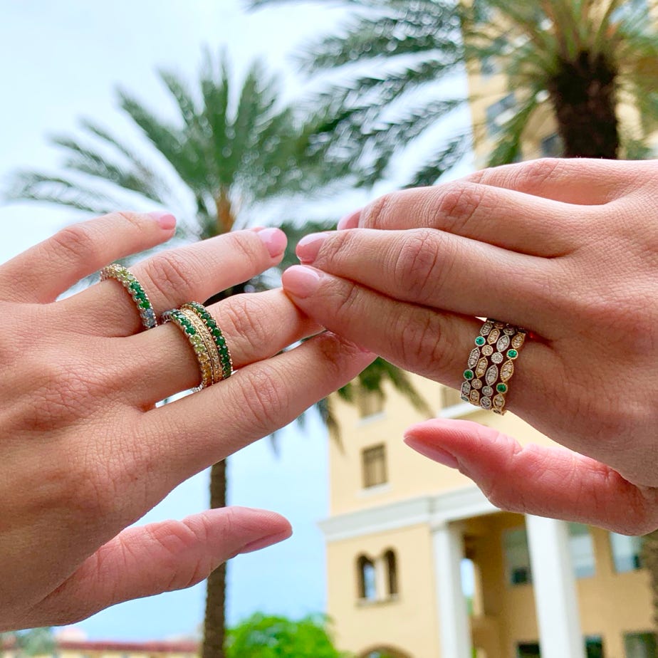 Stackable Diamond Eternity Band