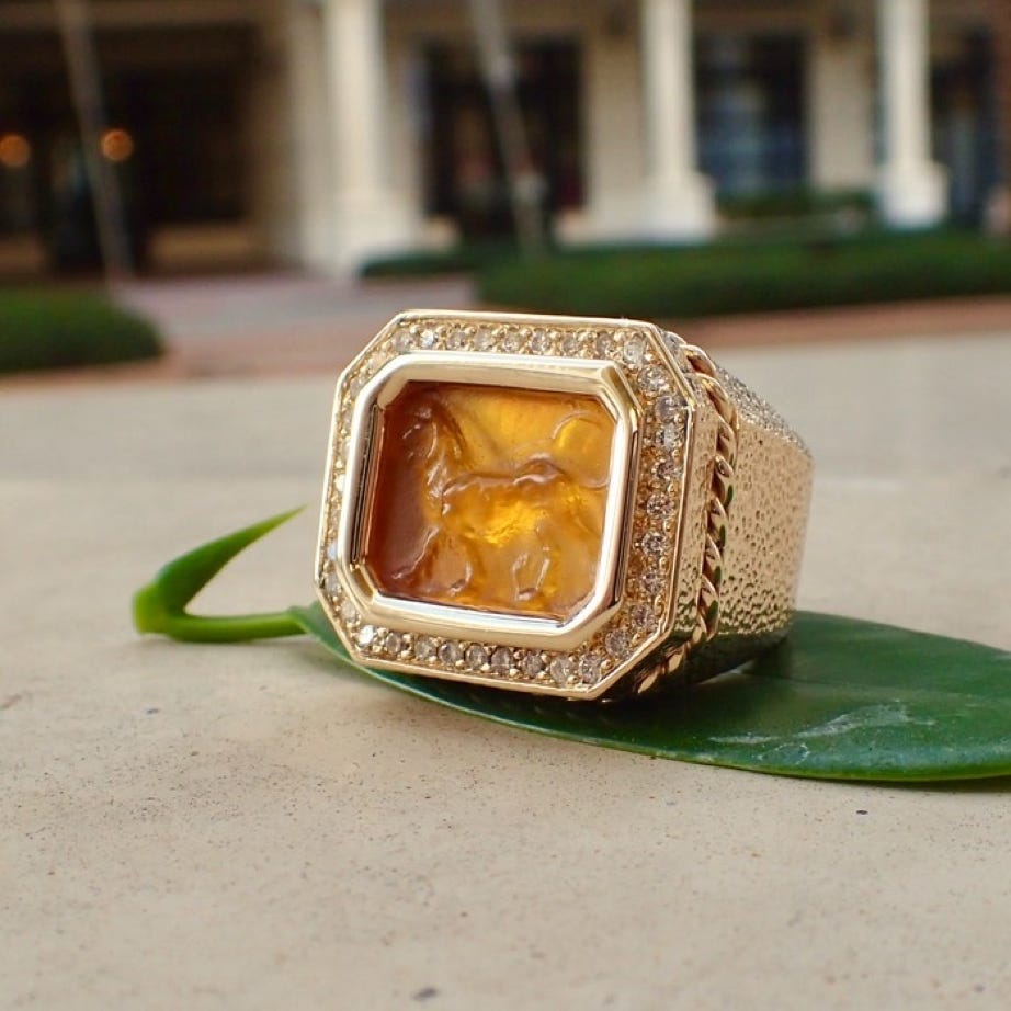 Custom 2024 intaglio ring