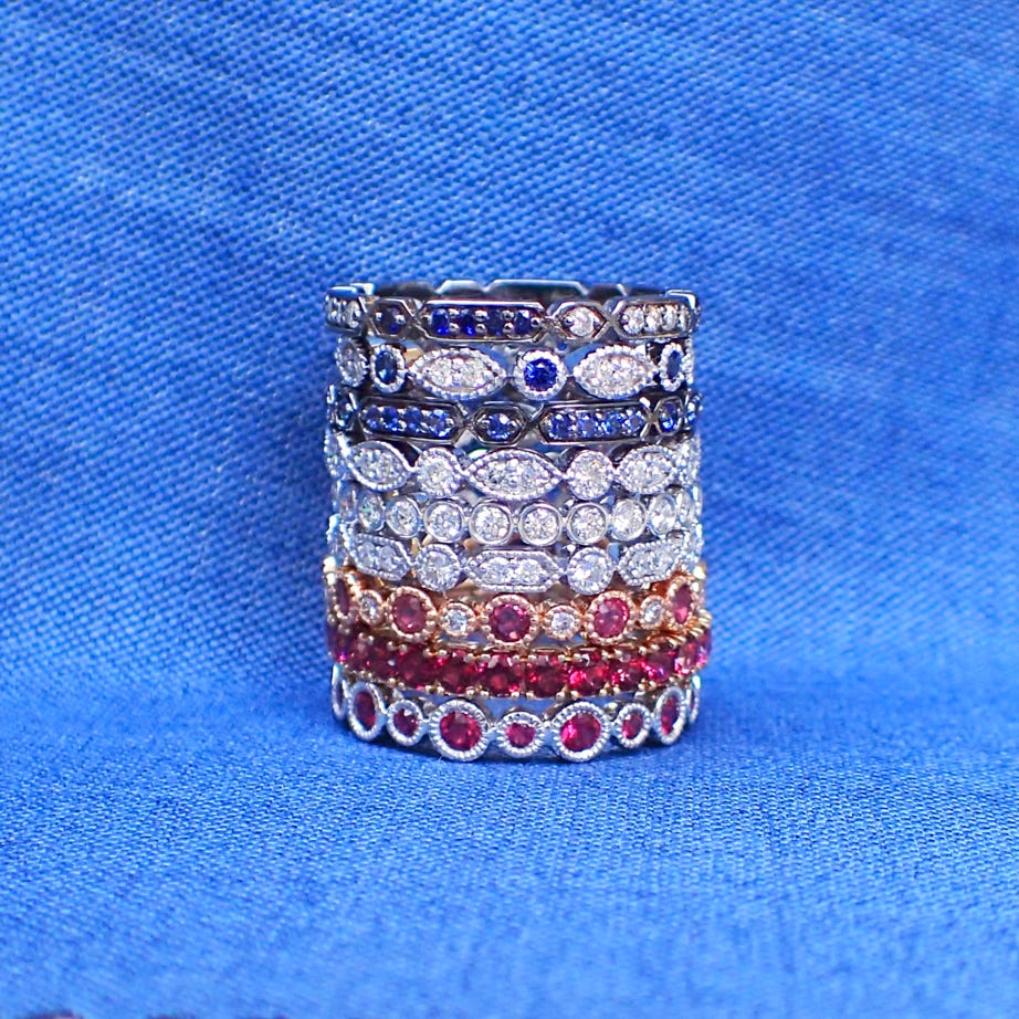 Stackable Diamond Eternity Band