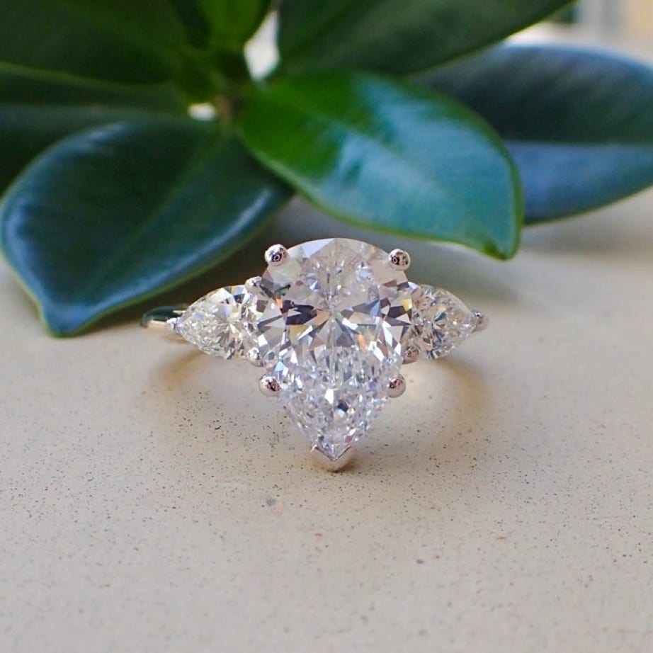 Pear Shape Diamond Engagement Ring